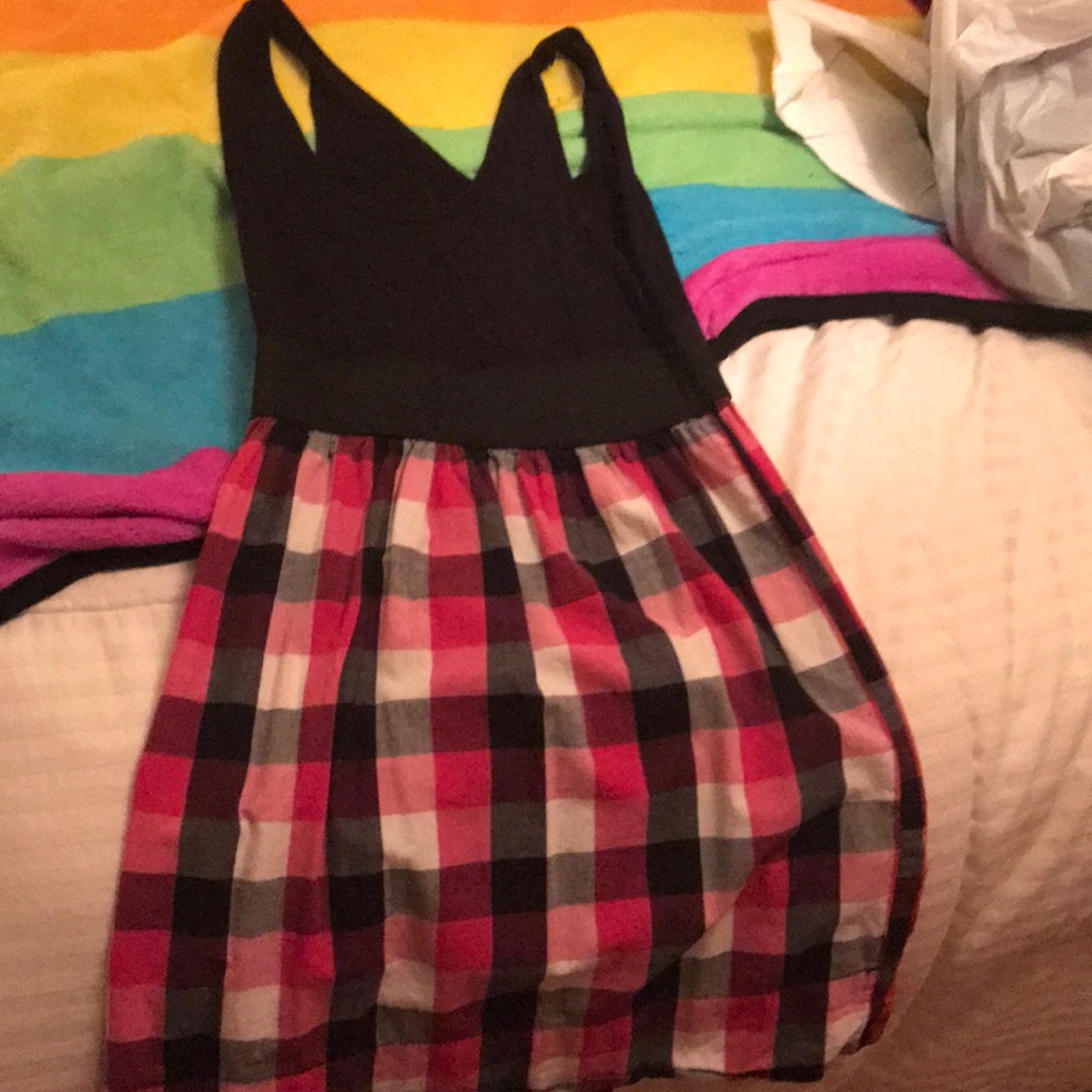 Black and Pink Tank Top Sundress